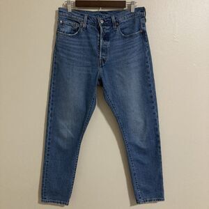 Levi’s 501 Original Fit Jeans Mens 29x30 Blue Button Fly Straight Fit Denim